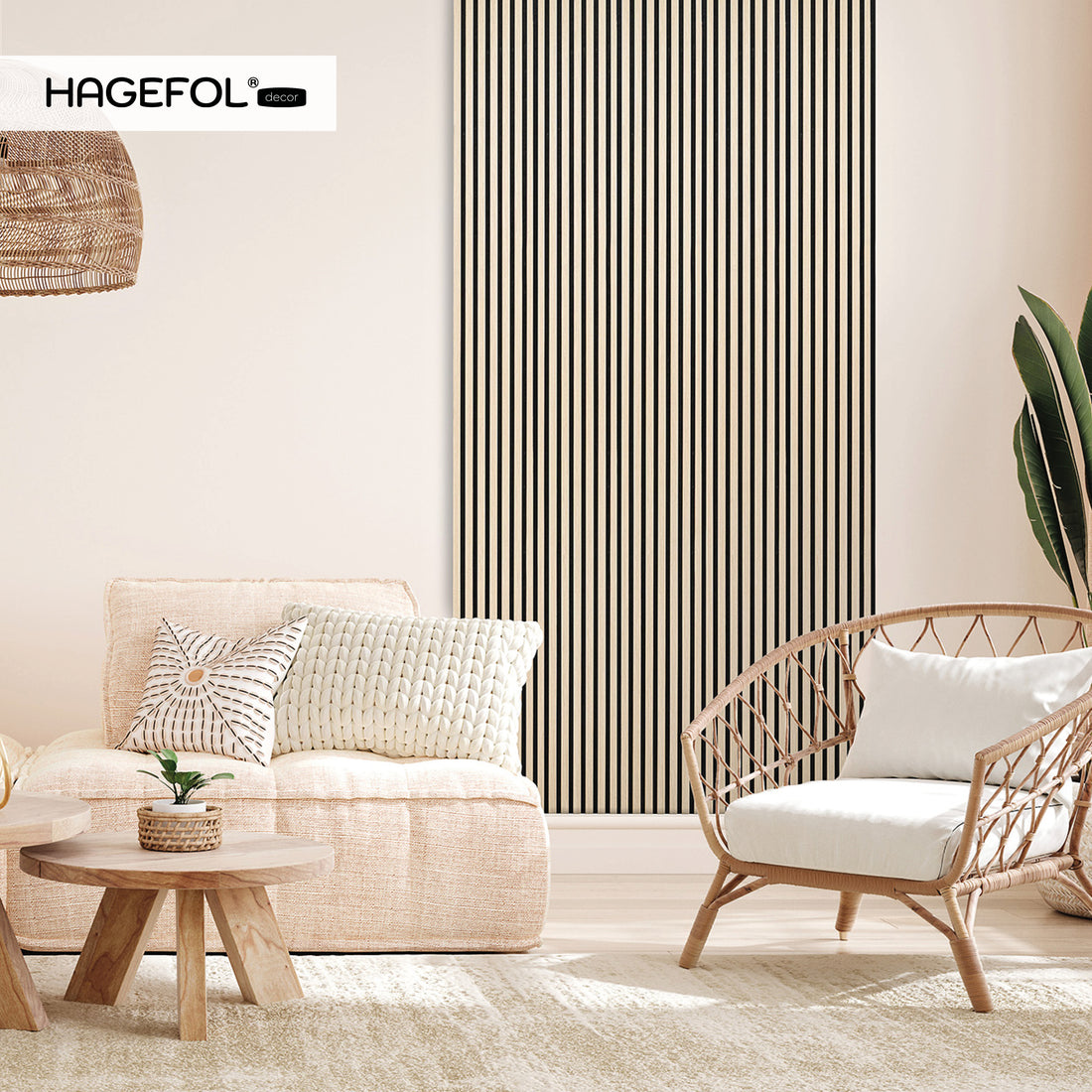 HAGEFOL® Akustikpaneele Lite, Selbstklebend, 240x56 cm, Eiche