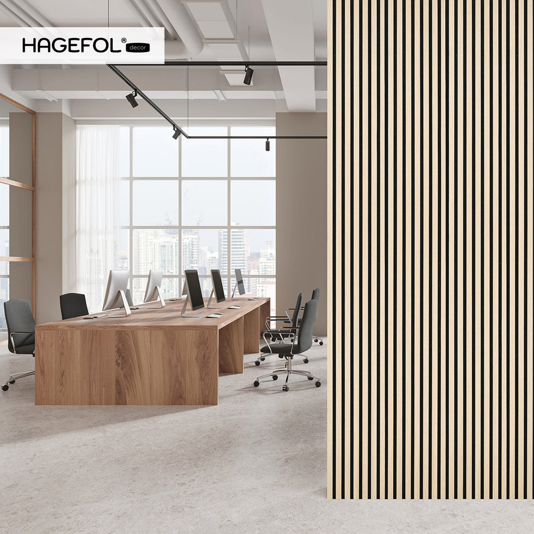 HAGEFOL® Akustikpaneele Lite, Selbstklebend, 240x56 cm, Eiche