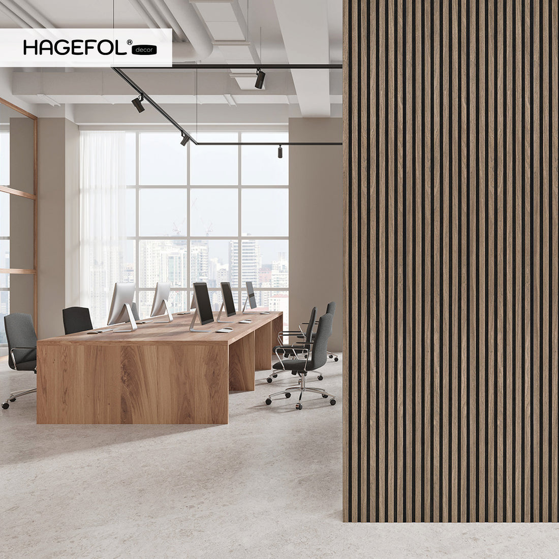 HAGEFOL® Akustikpaneele Lite, Selbstklebend, 240x56 cm, Walnuss