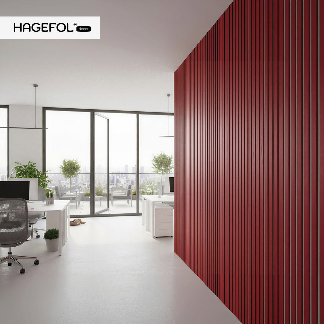 HAGEFOL® Akustikpaneele, 240x60 cm, Mauve