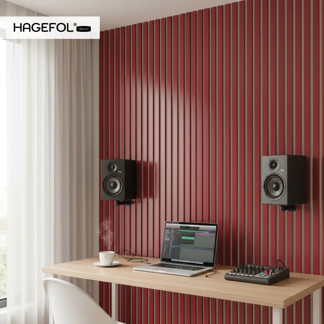 HAGEFOL® Akustikpaneele, 240x60 cm, Mauve