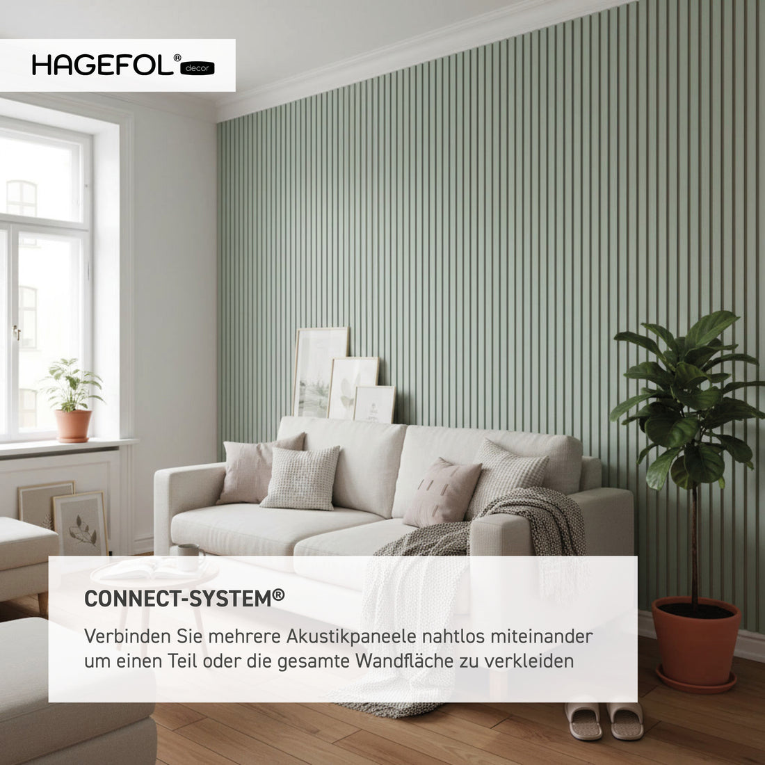 HAGEFOL® acoustic panels wood, 240x60 cm, oak