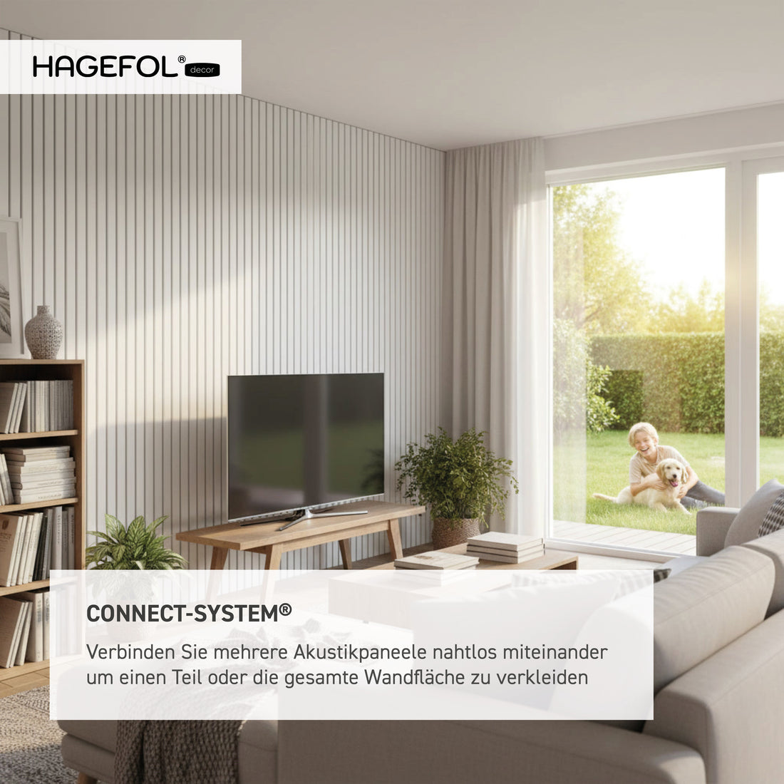 HAGEFOL® acoustic panels wood, 240x60 cm, oak