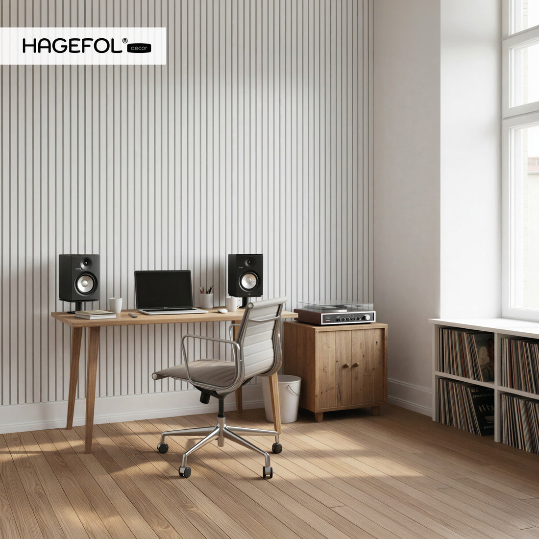 HAGEFOL® acoustic panels wood, 240x60 cm, oak